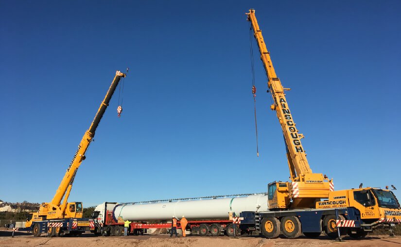 Ainscough completes tandem lift at Barry biomass plant