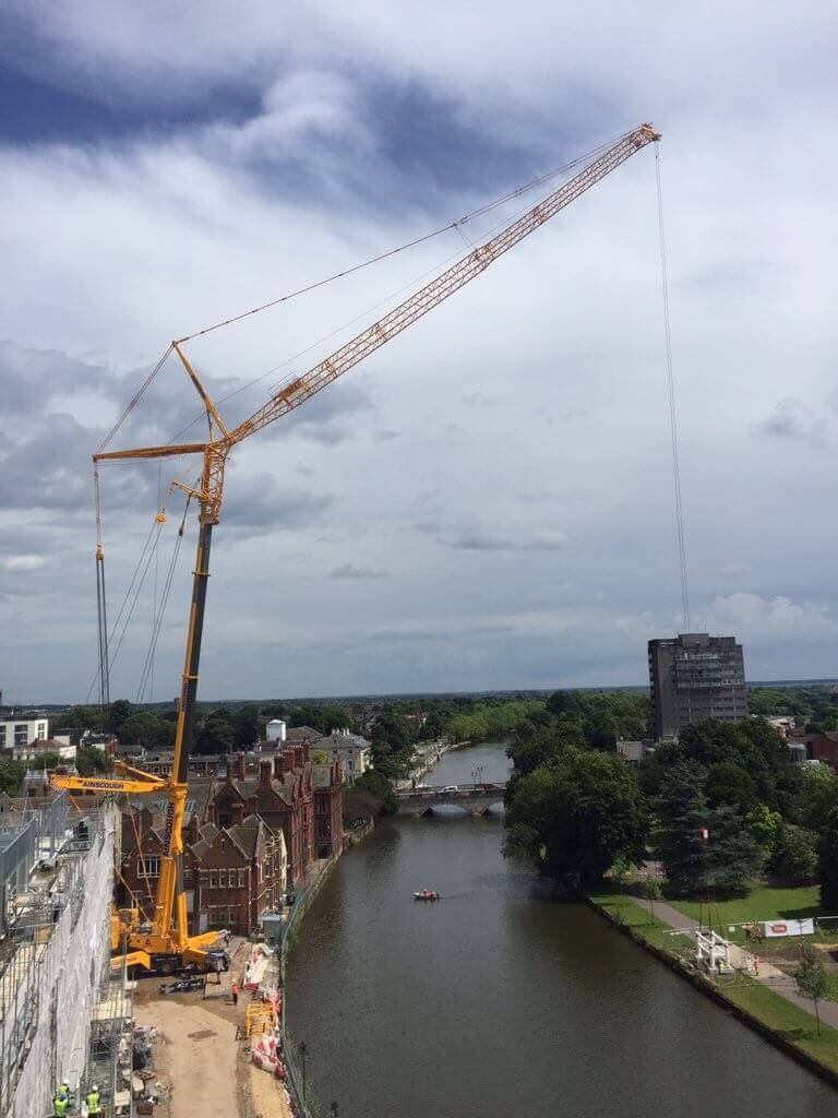 crane over water