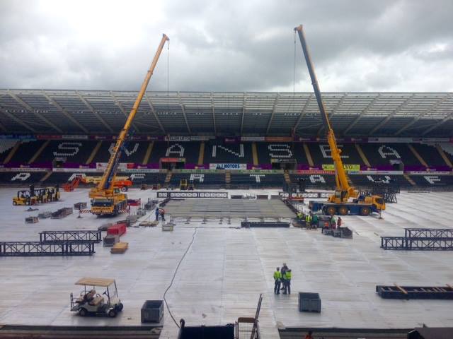 crane swansea stadium