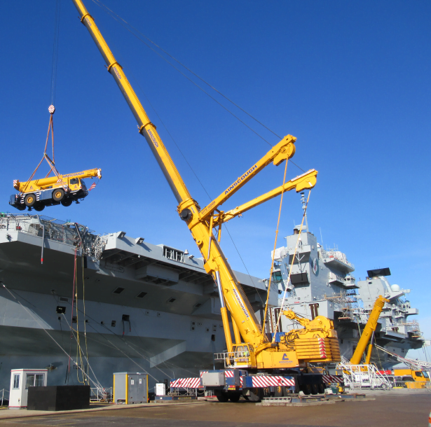 crane lifting a crane