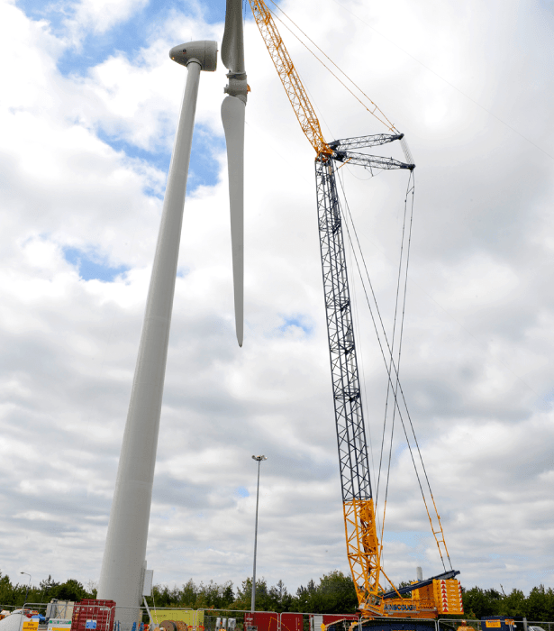 Construction wind turbine